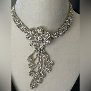 Elegant Silver Crystal Necklace
